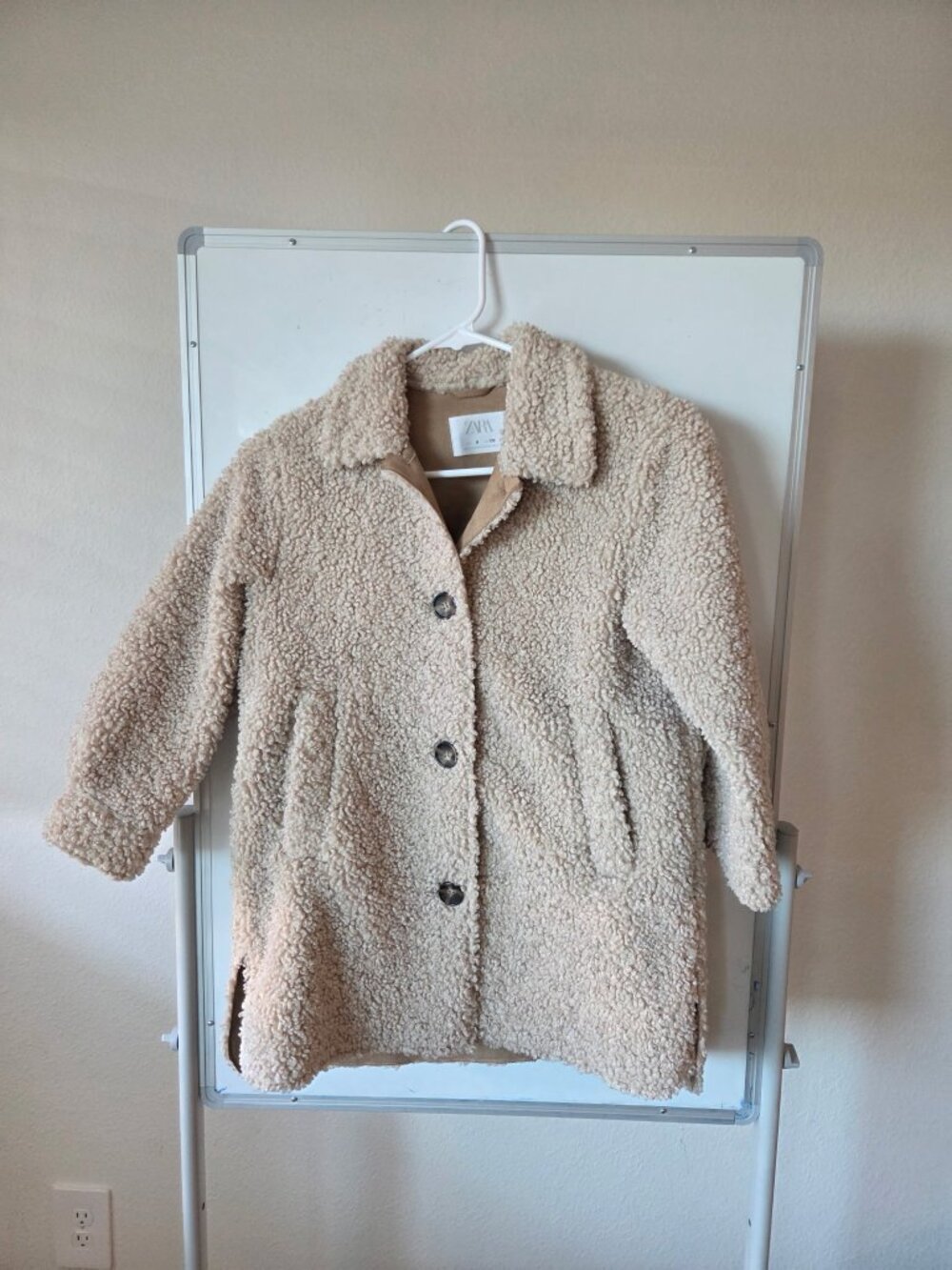 Zara Girls Teddy Coat Size 8